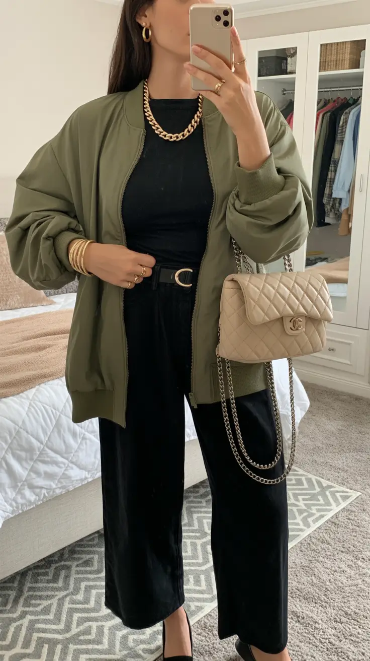 midsize spring outfits Elevated Black with Soft Outer Layers