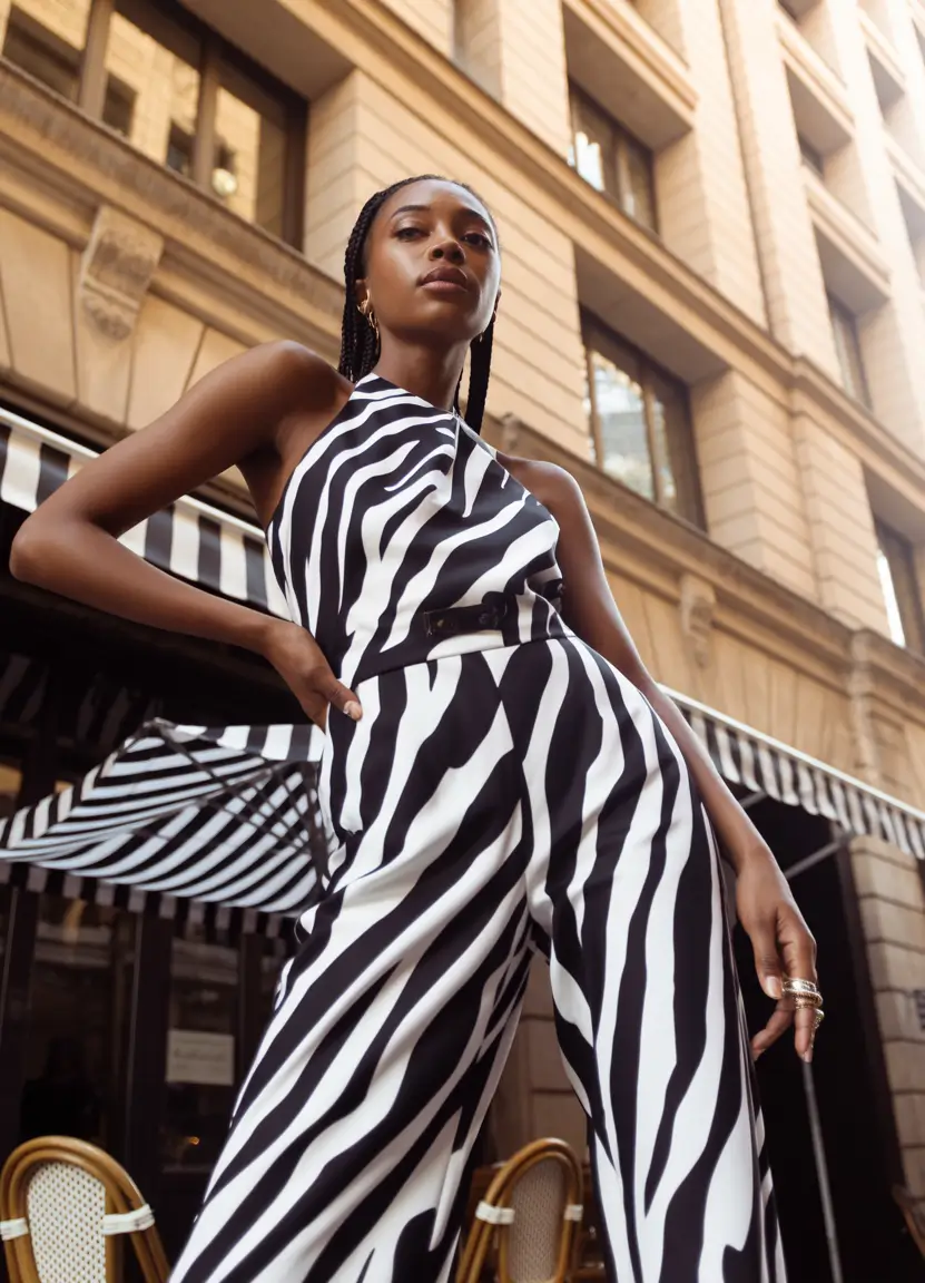spring fashion outfits Zebra Lines and City Confidence