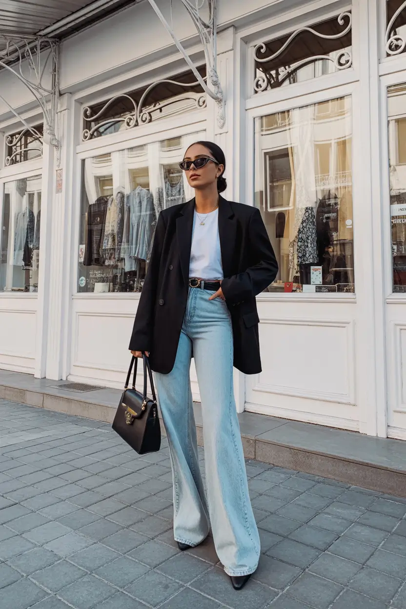 spring outfits 2026 trends Denim Chic European Look