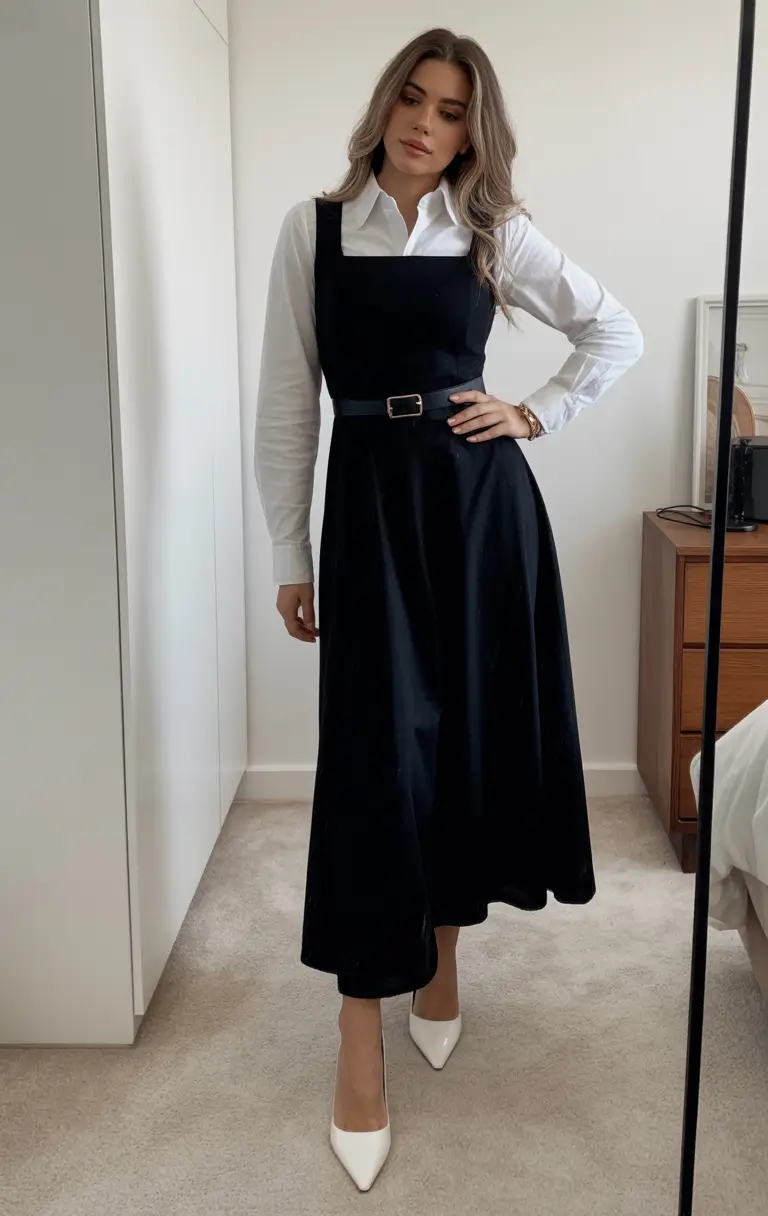 spring outfits 2026 trends Classic Black and White Chic