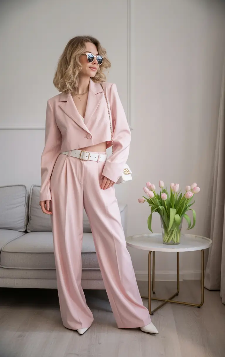spring outfits 2026 trends Pastel Suit Chic