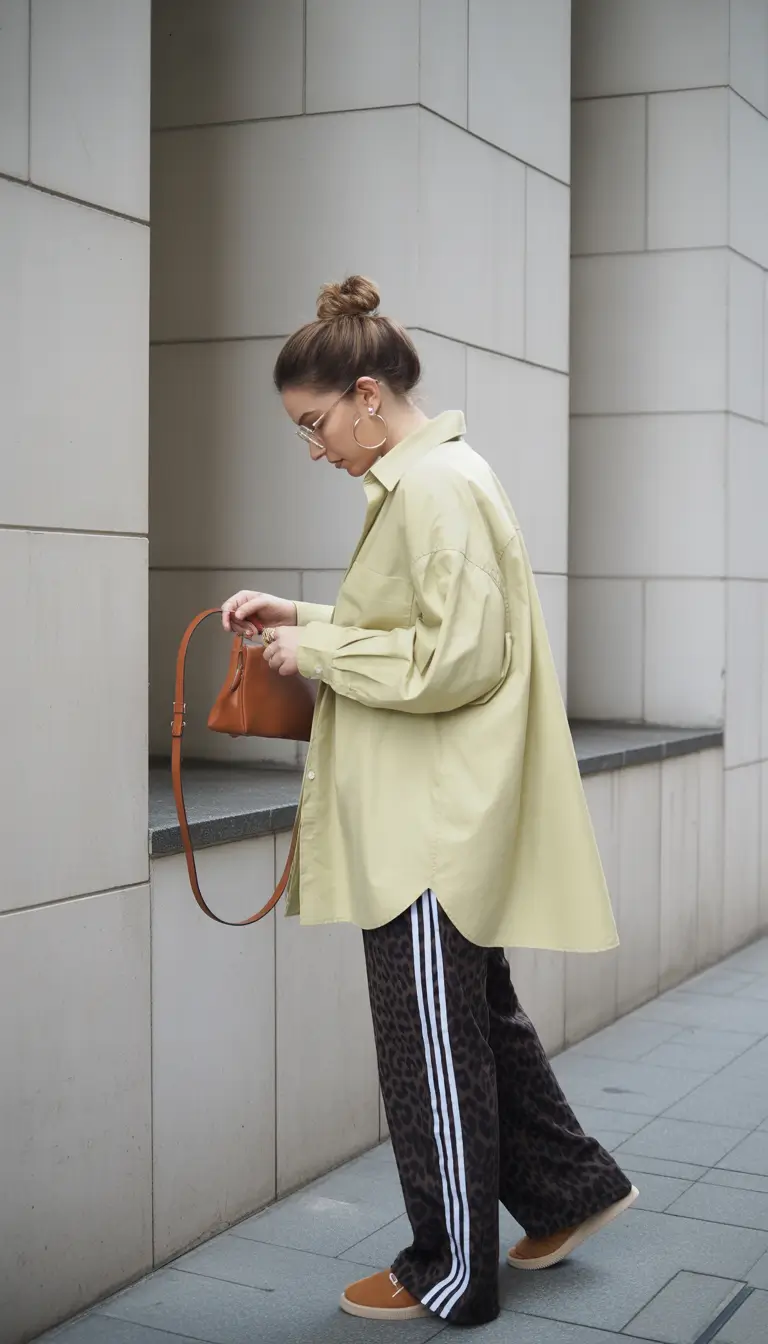 spring sport outfits for women Leopard Sport Pants With a Relaxed City Twist