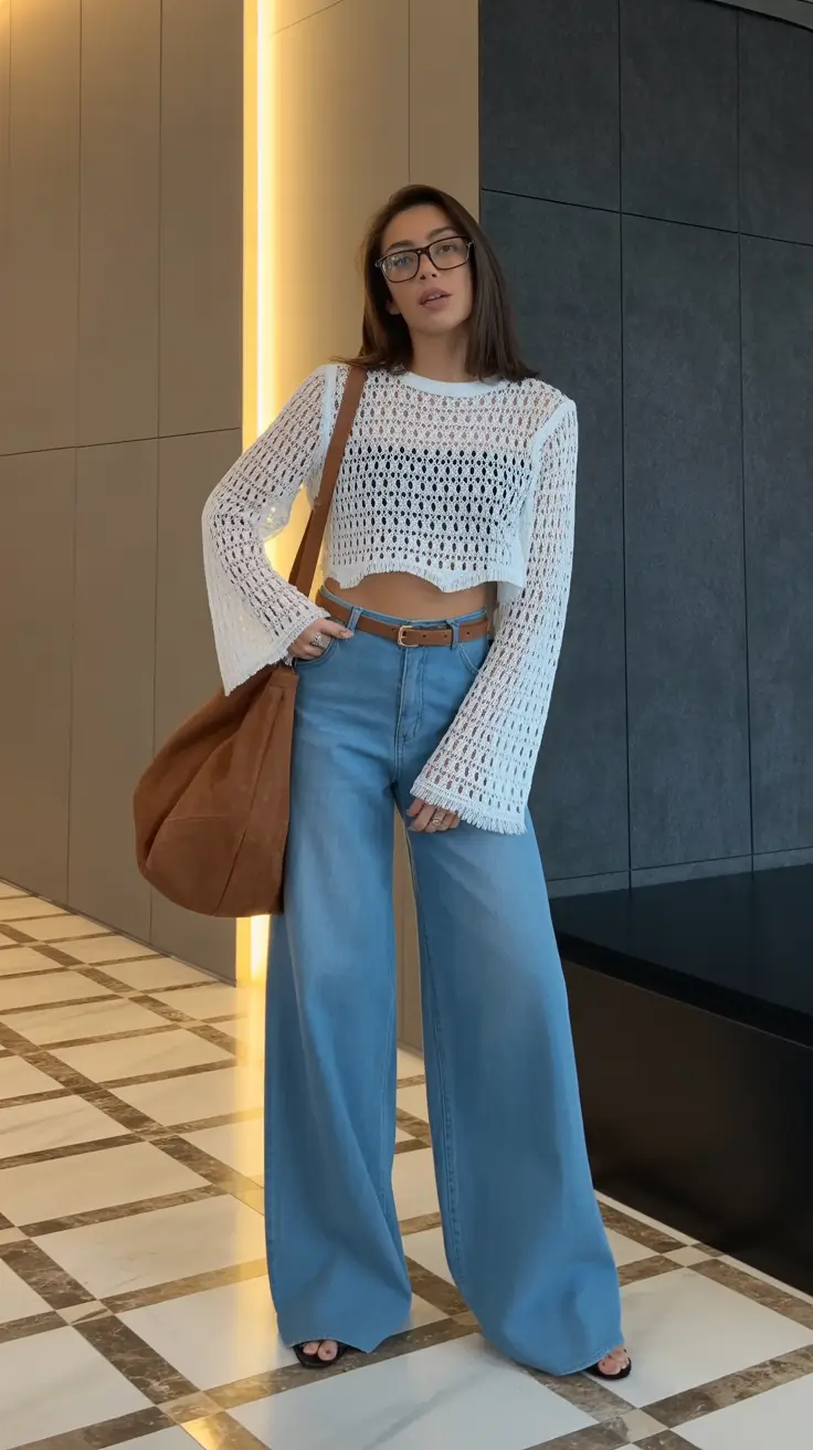 airport spring outfits Modern Denim With Spring-Ready Ease