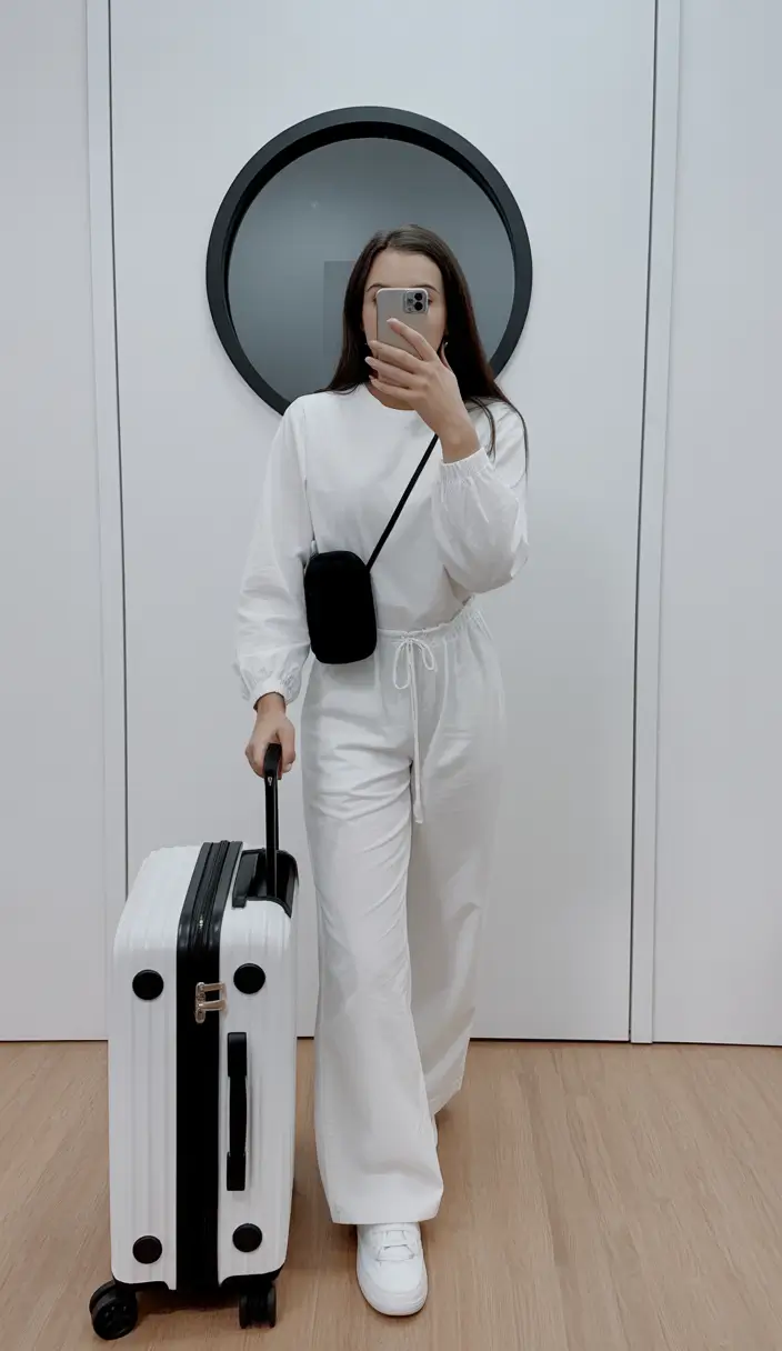 airport spring outfits Clean White Jumpsuits That Feel Effortless and Modern