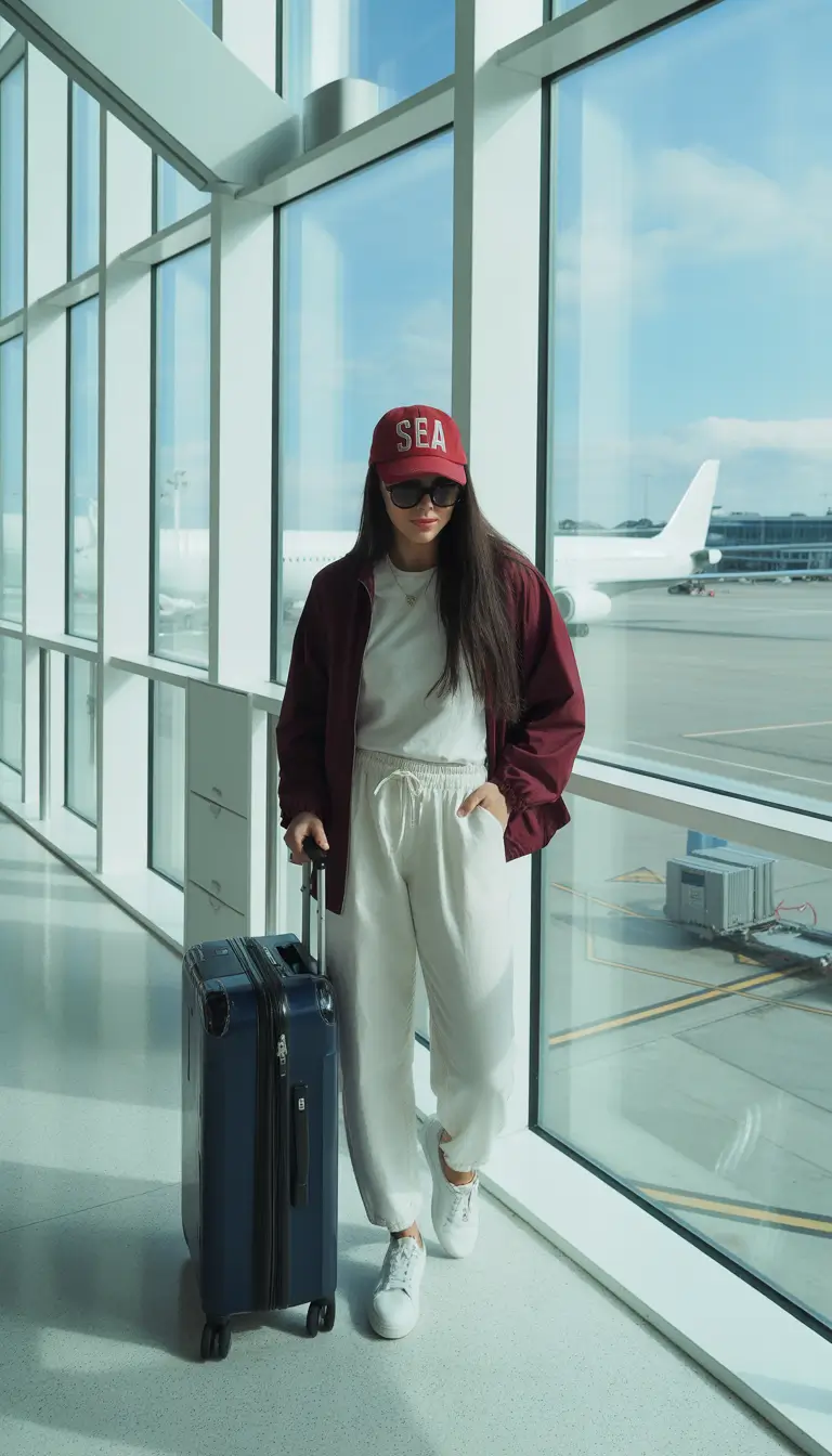 airport spring outfits Sporty Layers With Quiet Confidence