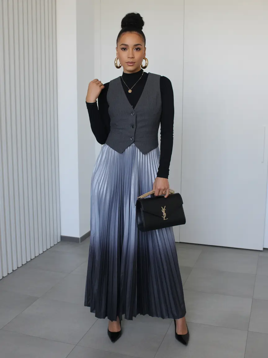 Spring Capsule Wardrobe Pleated Skirts and Elegant Workwear Energy