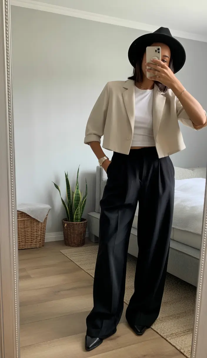 Spring Capsule Wardrobe Cropped Blazers and Modern Minimal Contrast