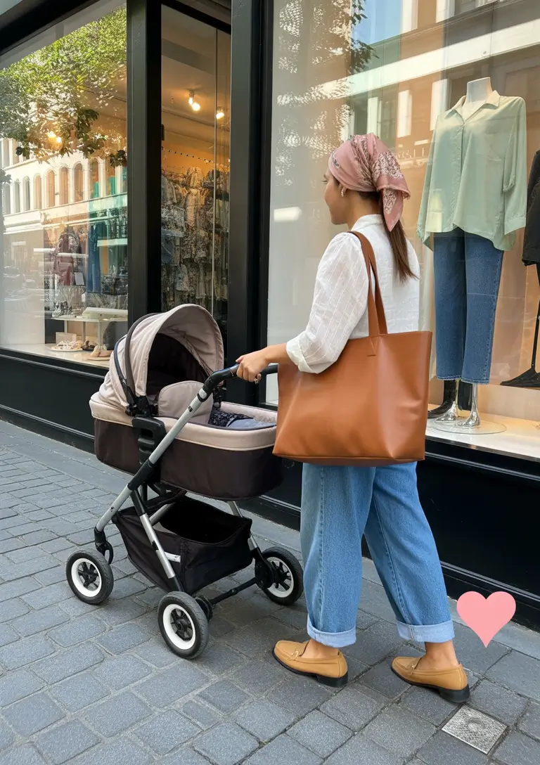 21 elegant spring mom outfits 2026 Everyday Denim and Headscarves for City Mom Energy