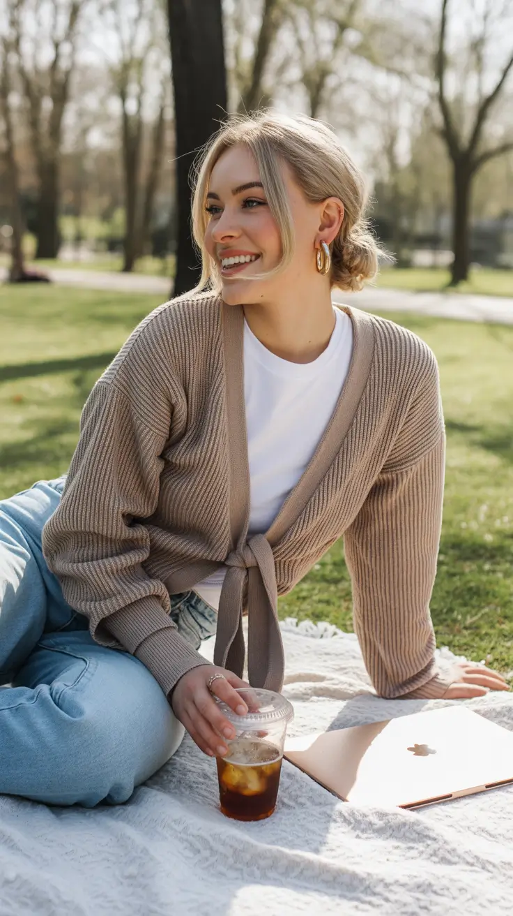 21 elegant spring mom outfits 2026 Relaxed Knitwear for Laid-Back Spring Moments