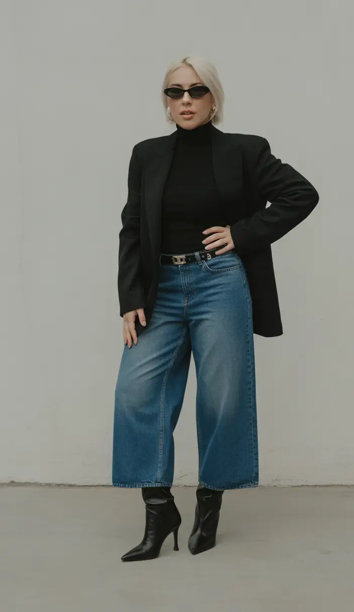 Spring Outfits for Women Over 40 Minimal Black Blazer and Denim Energy