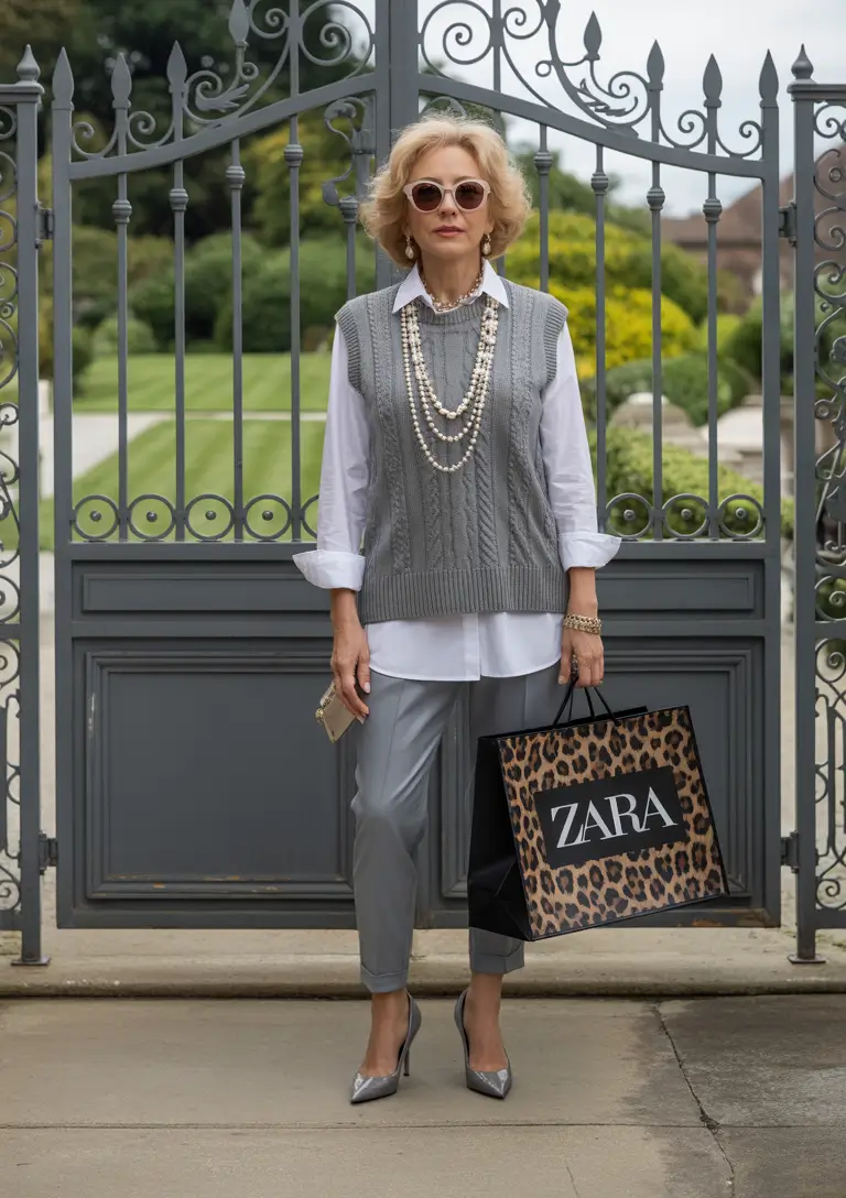 Spring Outfits for Women Over 50 Pearls and Layering for Soft Semi Formal Spring Elegance