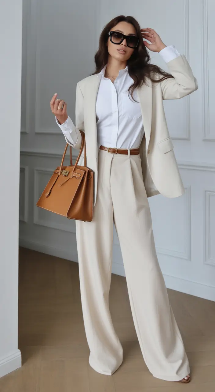 Spring Wardrobe Cream Suit Sophistication and Timeless Spring Luxury