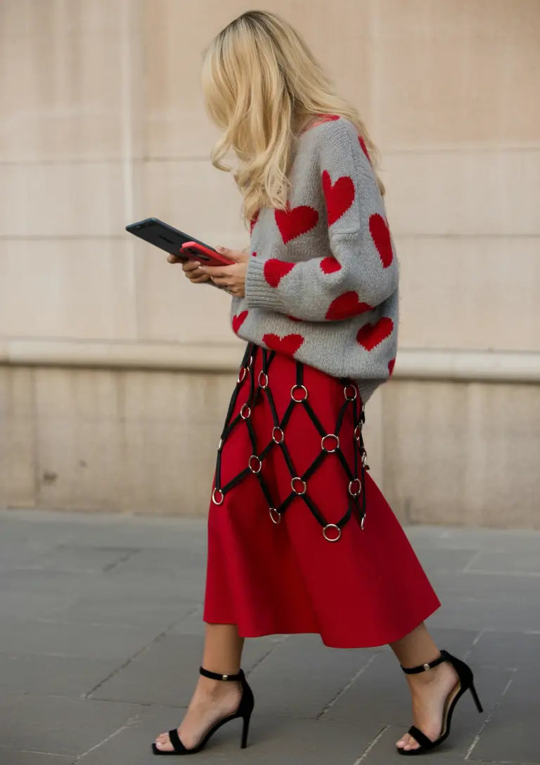 spring skirt outfits Playful Red Skirts with Graphic Energy