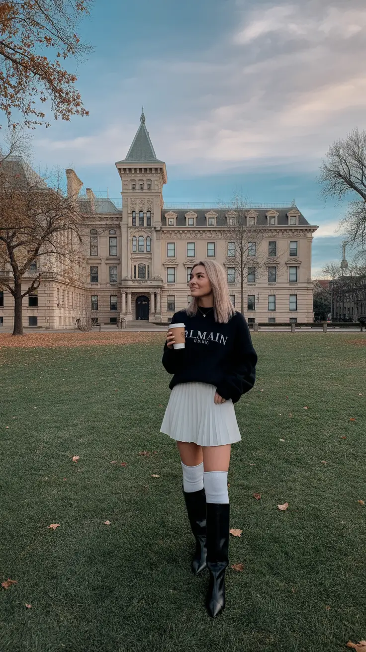spring skirt outfits Preppy Minis for Cool Spring Days