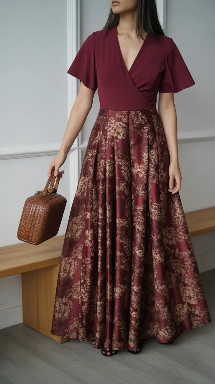 spring skirt outfits Romantic Burgundy Skirts for Elevated Evenings
