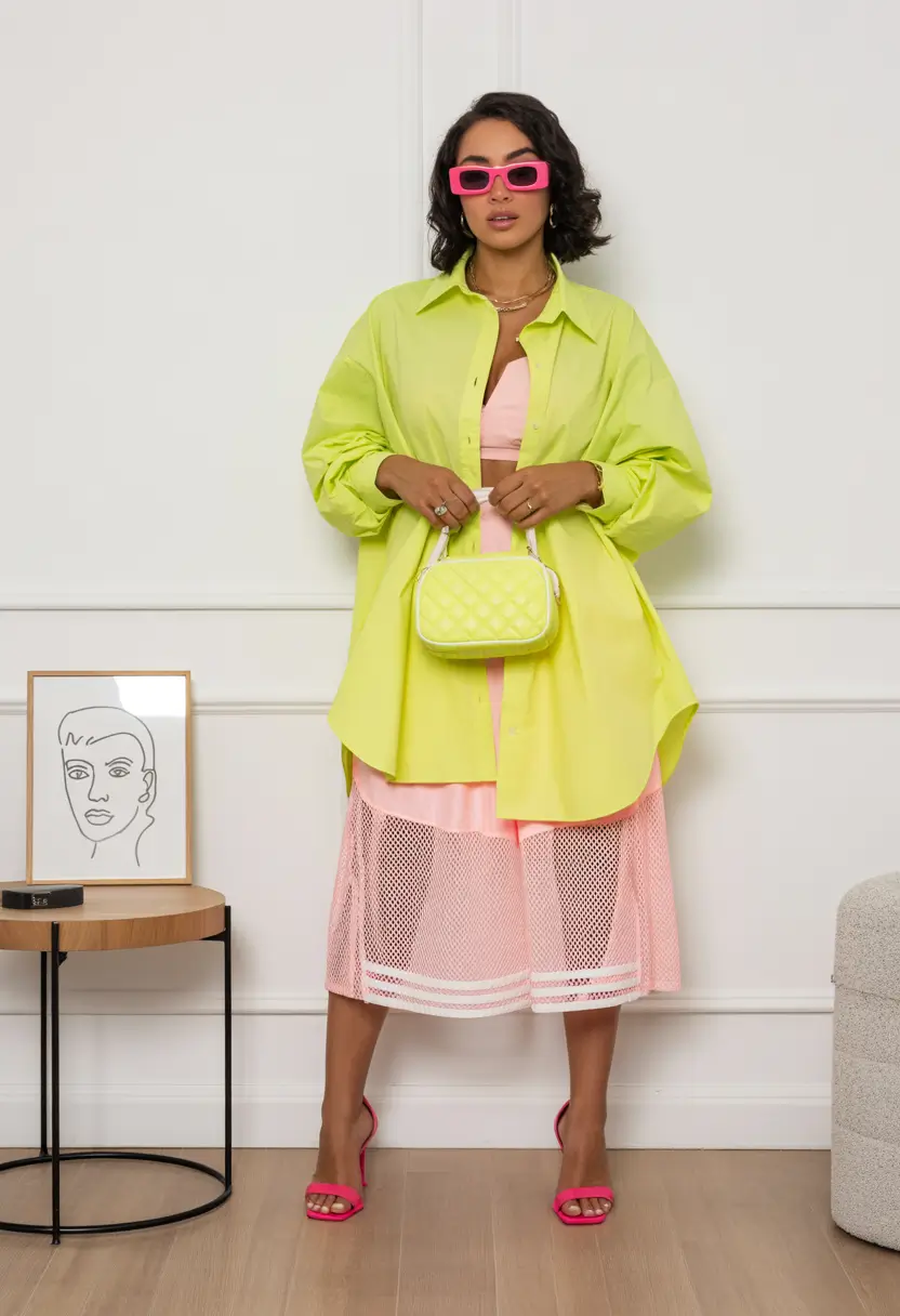 spring birthday outfit Electric Lime Confidence With a Playful Edge