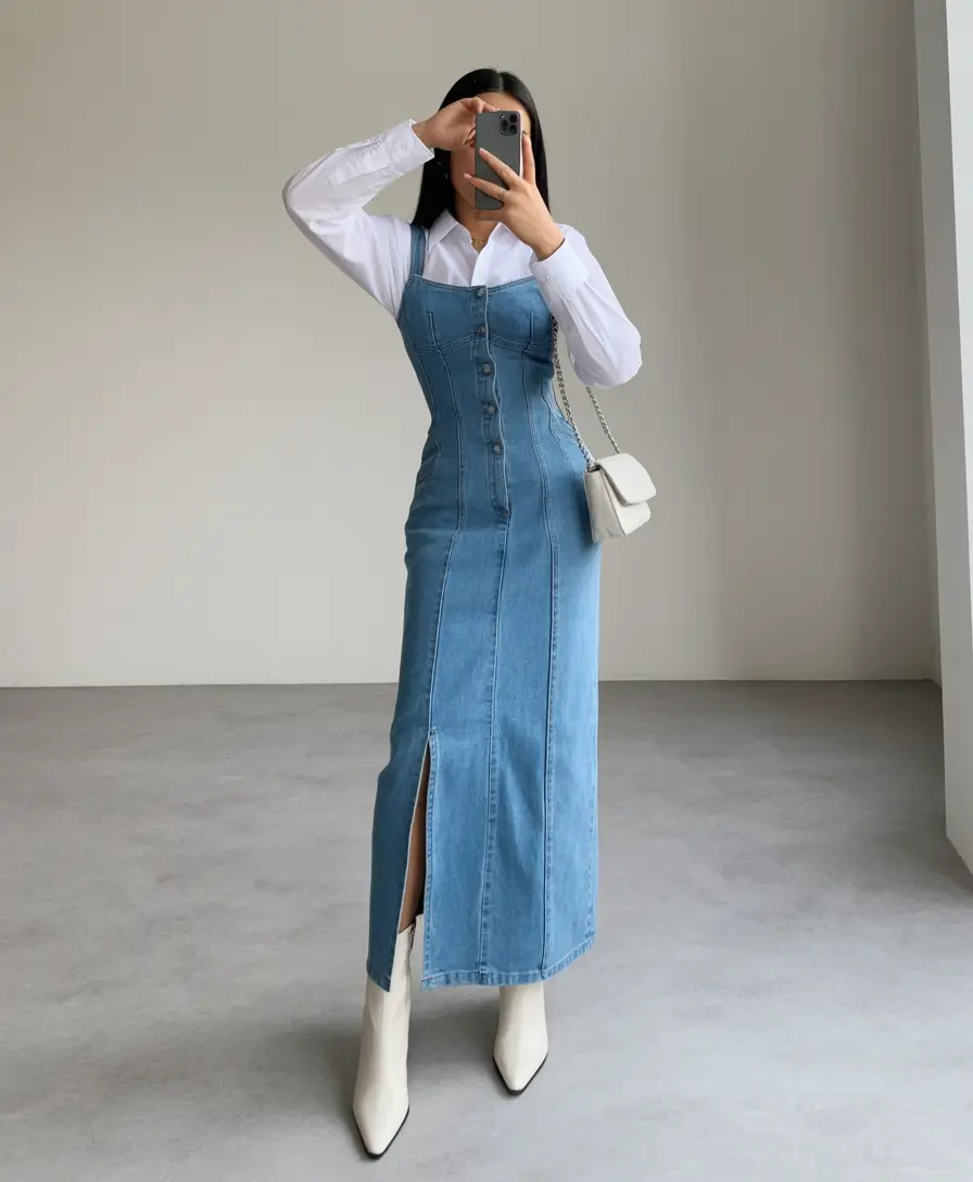 spring birthday outfit Denim Dress Layers for a Cool-Girl Birthday