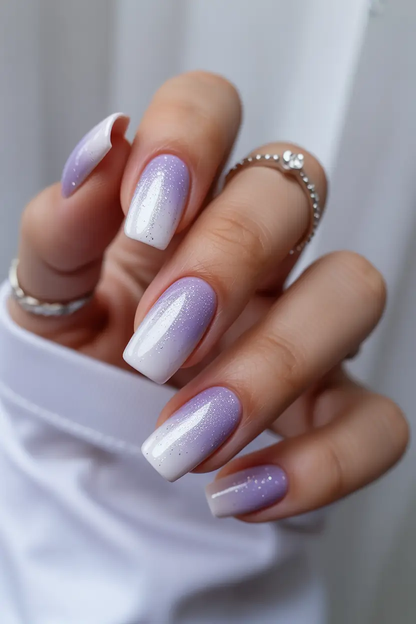 cute spring nails Lavender Sugar Fade - The Softest Spring Gradient