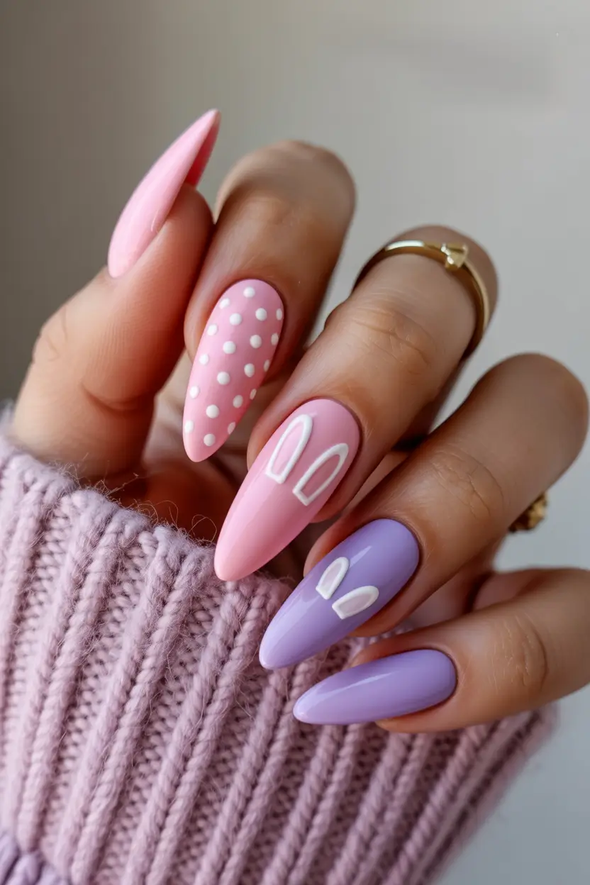 cute spring nails Pastel Bunny Nails - The Cutest Easter Inspired Spring Moment