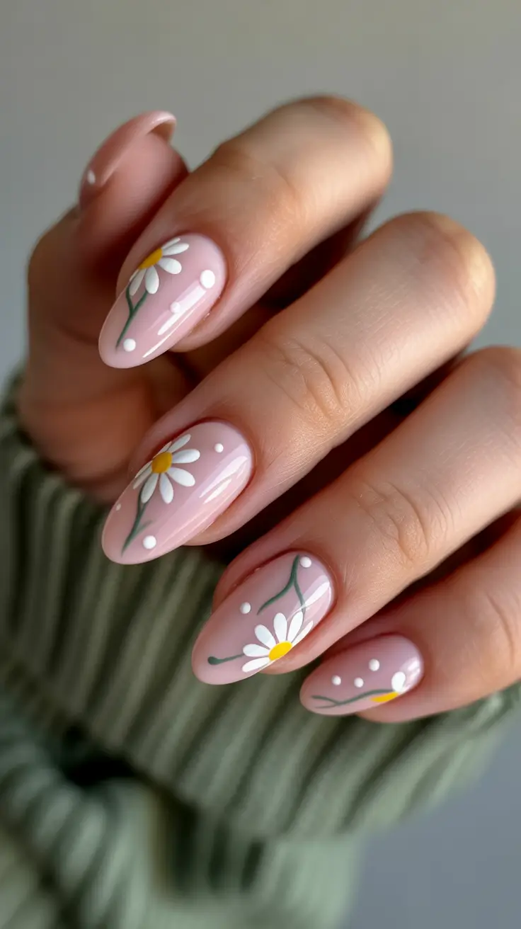 cute spring nails Daisy Daydream Nails - The Sweetest Spring Flower Moment