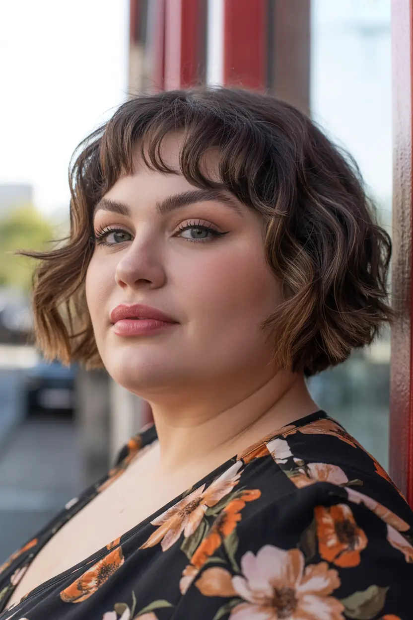 Spring Haircuts for Chubby Faces Textured French Bob With Soft Spring Fringe