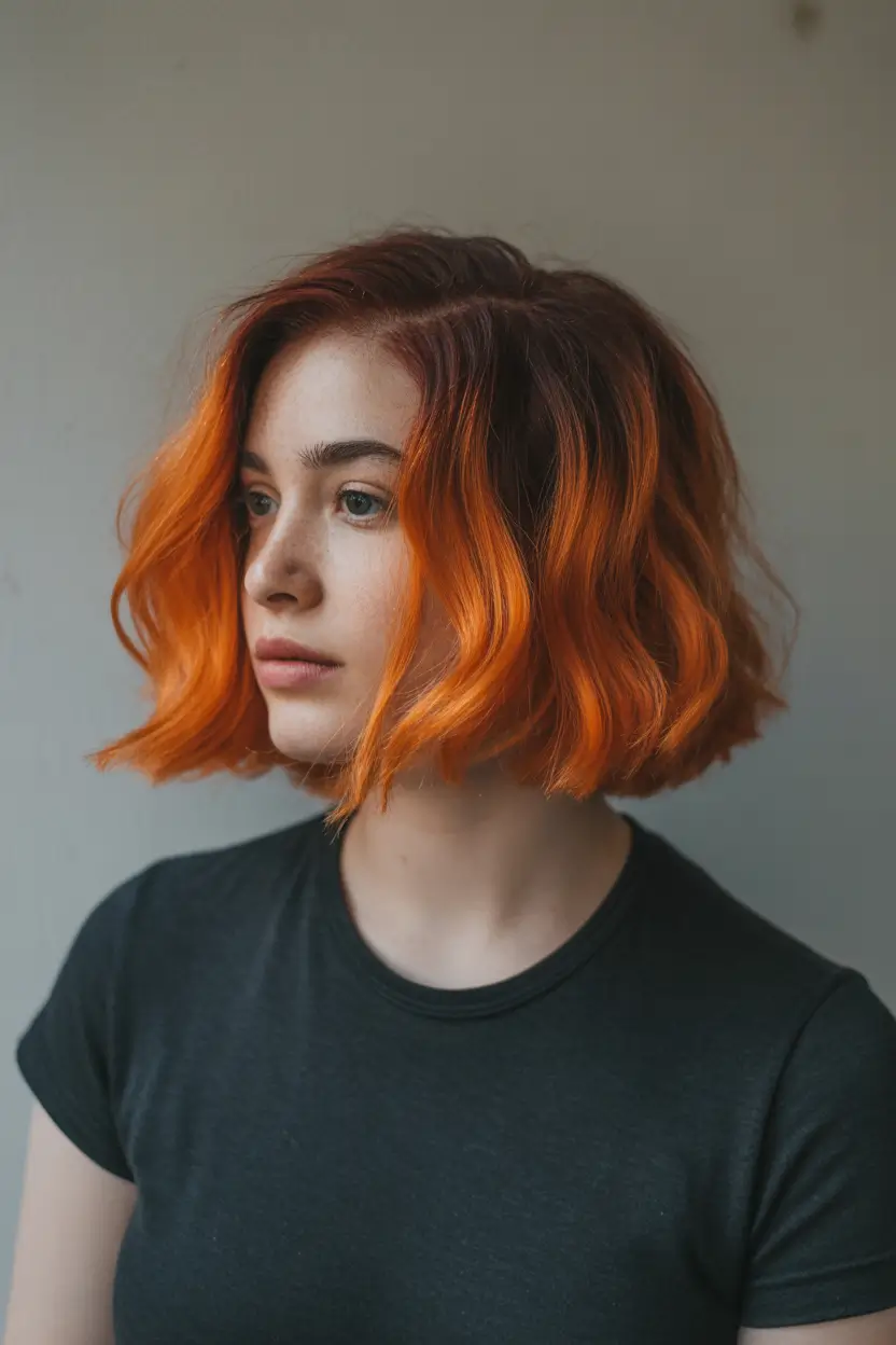 spring hair color trends Vivid Copper Bob for Modern Short Hair Confidence