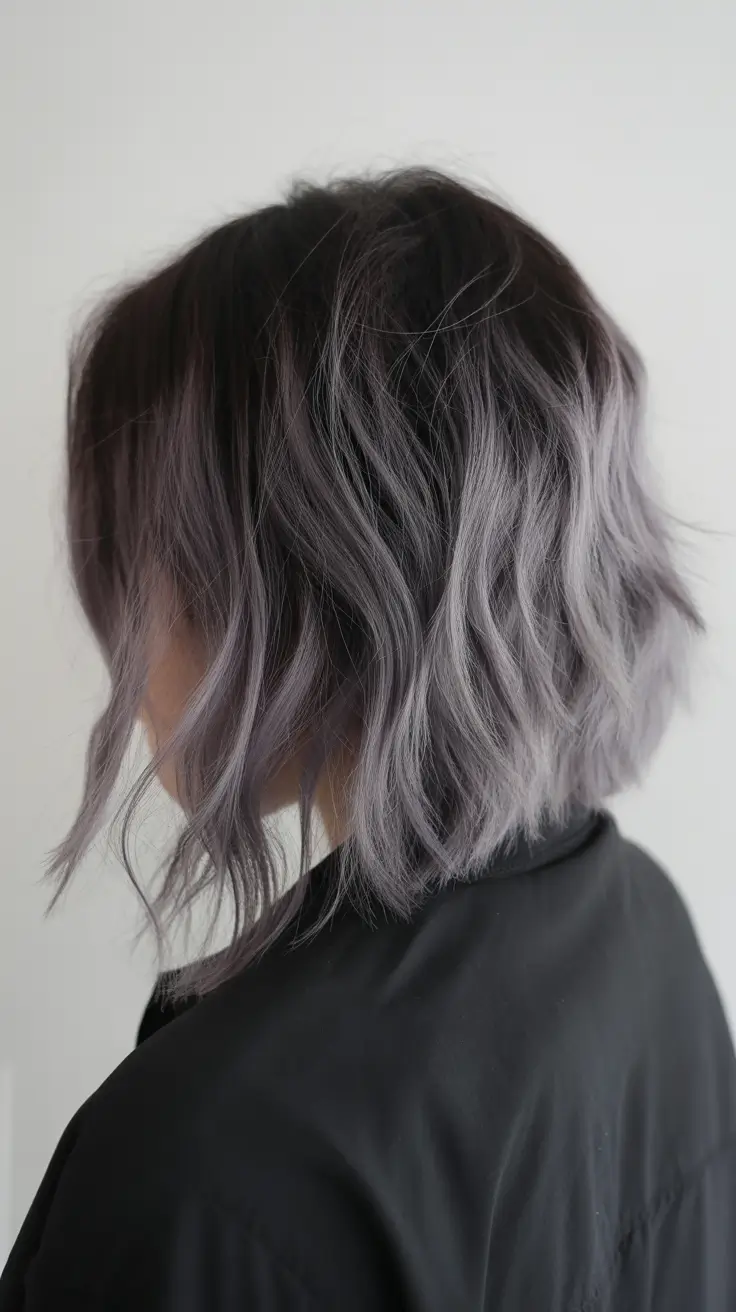 spring ombre hair color Smoky Ash Gradient Bob For Modern Minimalists