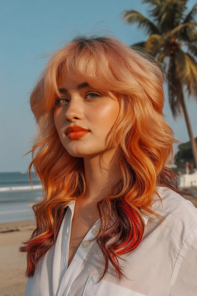spring ombre hair color Sunset Copper Ombre With Golden Spring Energy
