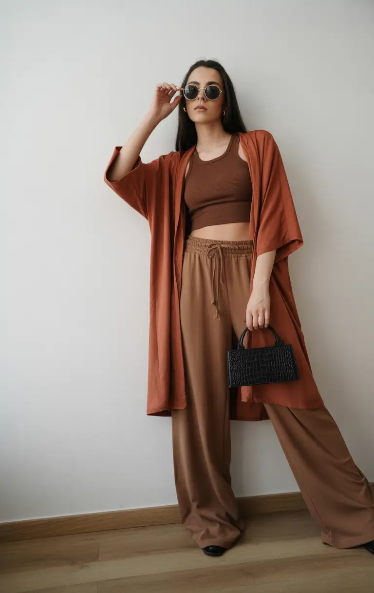 Spring vacation outfits Mocha Monochrome Sets for Elevated Minimalist Travel