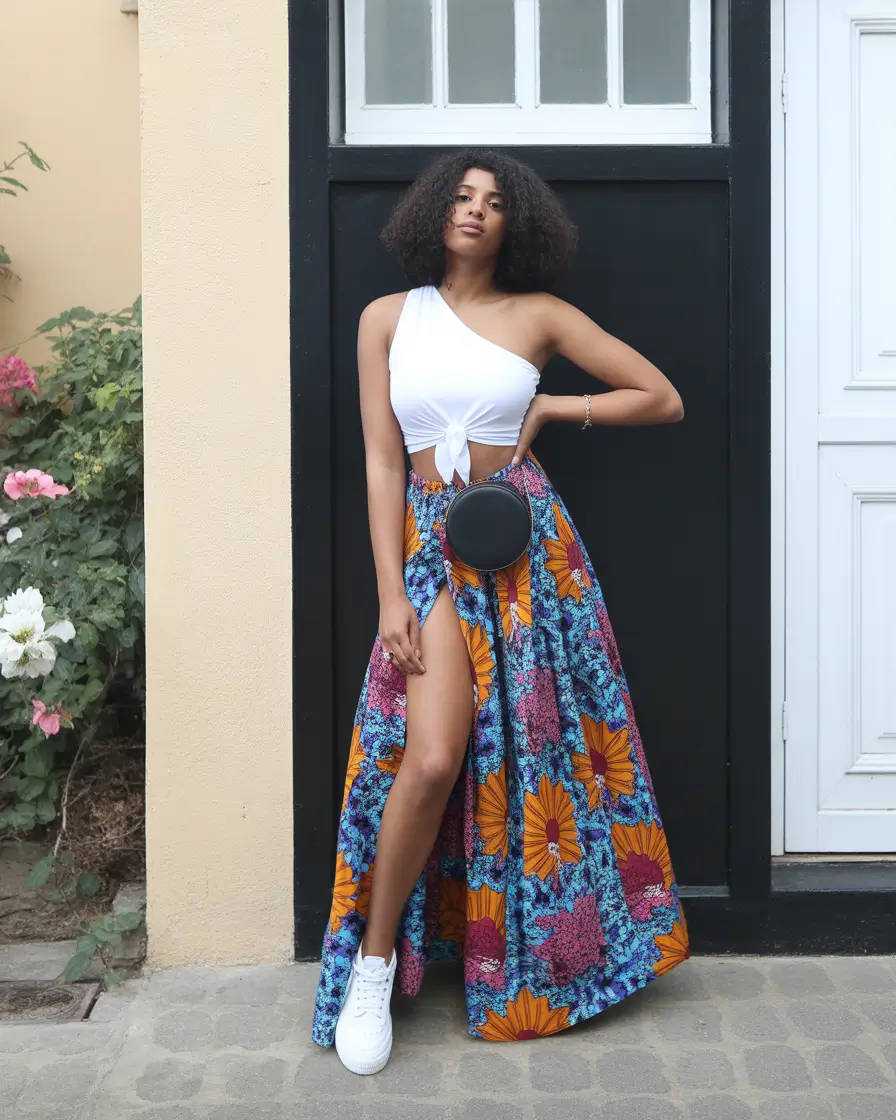 Spring vacation outfits Colorful Maxi Skirts for Playful Spring Inspo