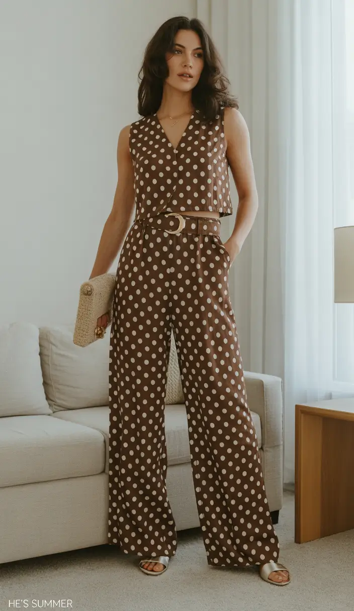 Spring vacation outfits Polka Dot Confidence for Effortless Resort Chic