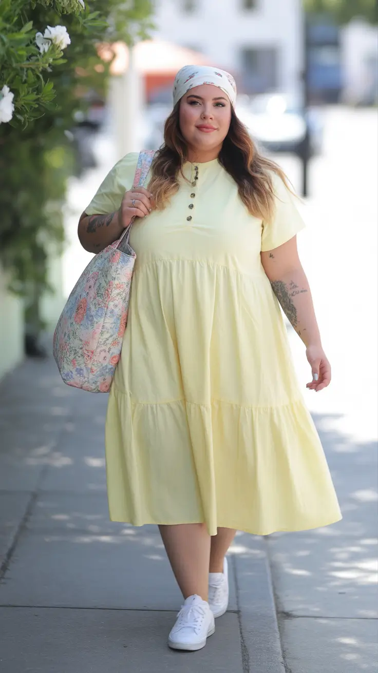 plus size spring outfits Easy Yellow for Sunny Errands and Slow Days