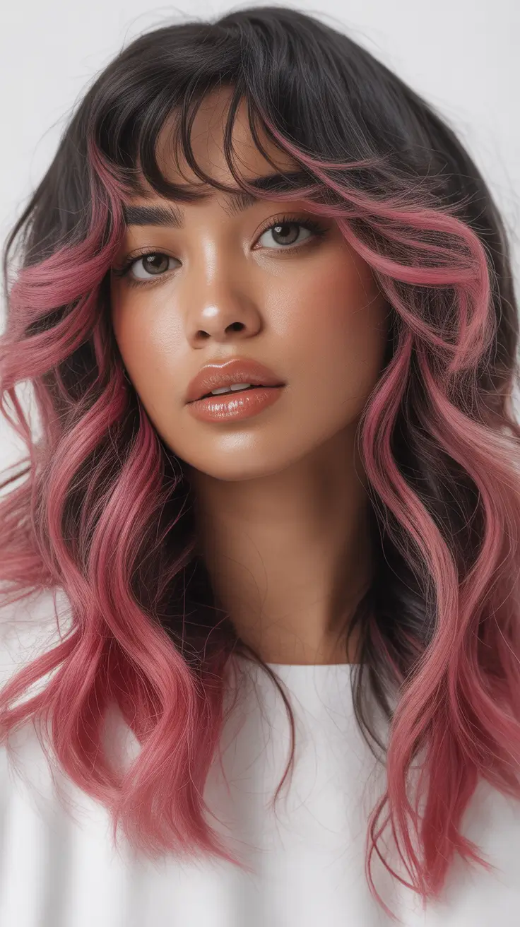 spring hair color for tan skin Smoky Rose Highlights