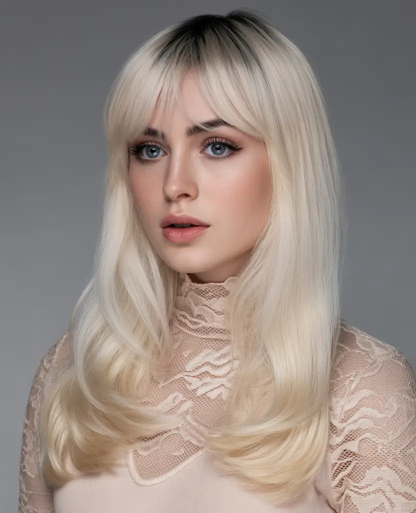 spring Hair Color Ideas to Look Younger Soft Vanilla Blonde With Feathered Layers