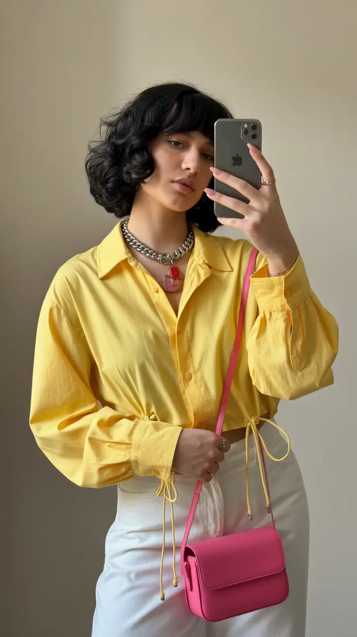 casual spring outfits Sunny Yellow Ease With a Street Style Twist