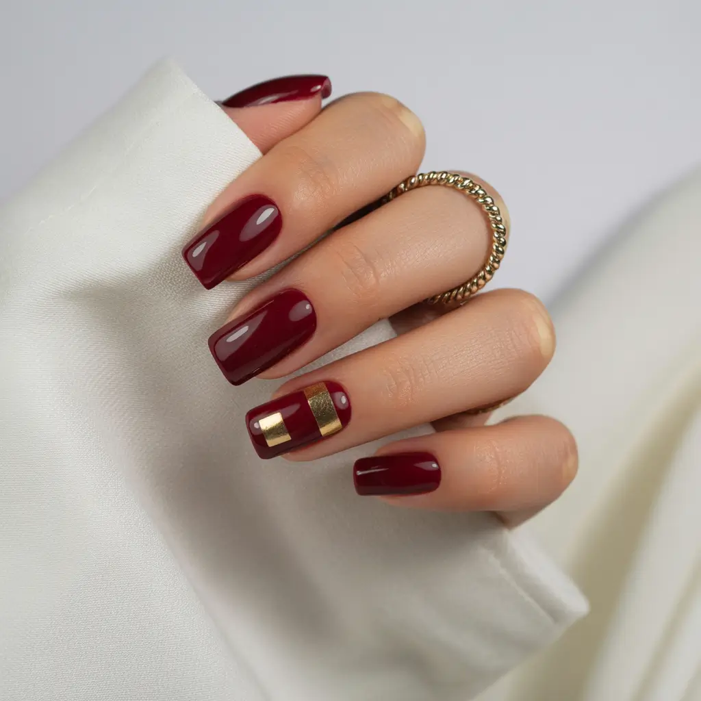 23 elegant colorful spring nails 2026 Deep Cherry Gloss for Timeless Statement Style