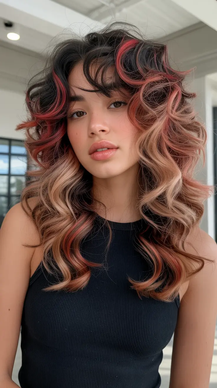 spring balayage hair color Soft Rose Dimension With Modern Brunette Movement