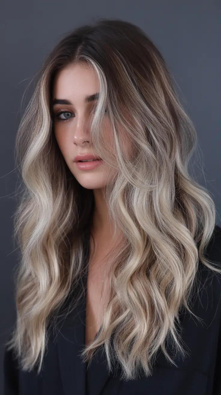 spring balayage hair color Cool Platinum Balayage With Modern Light Dimension
