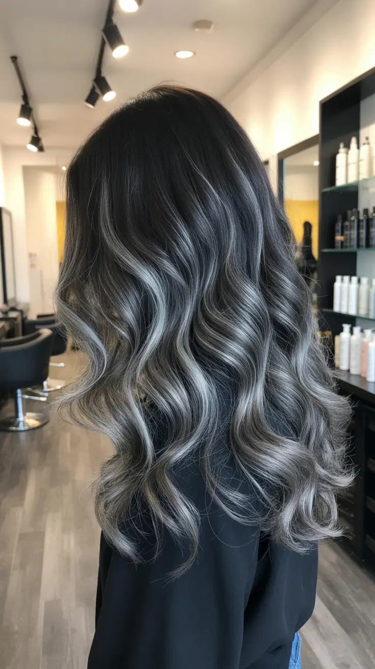 spring balayage hair color Cool Ash Balayage For A Modern Dark Brown Glow
