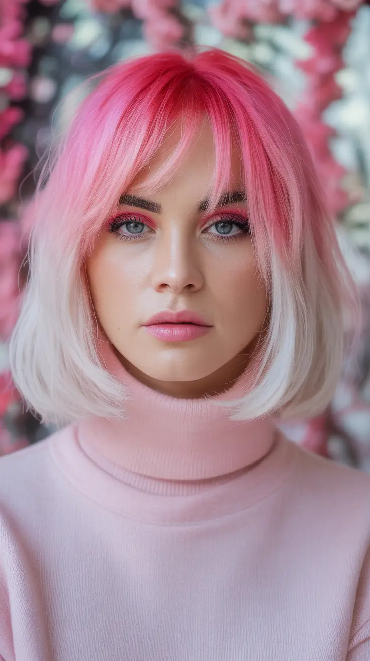 spring blonde hair color Soft Pink Blonde Bob with Romantic Spring Glow