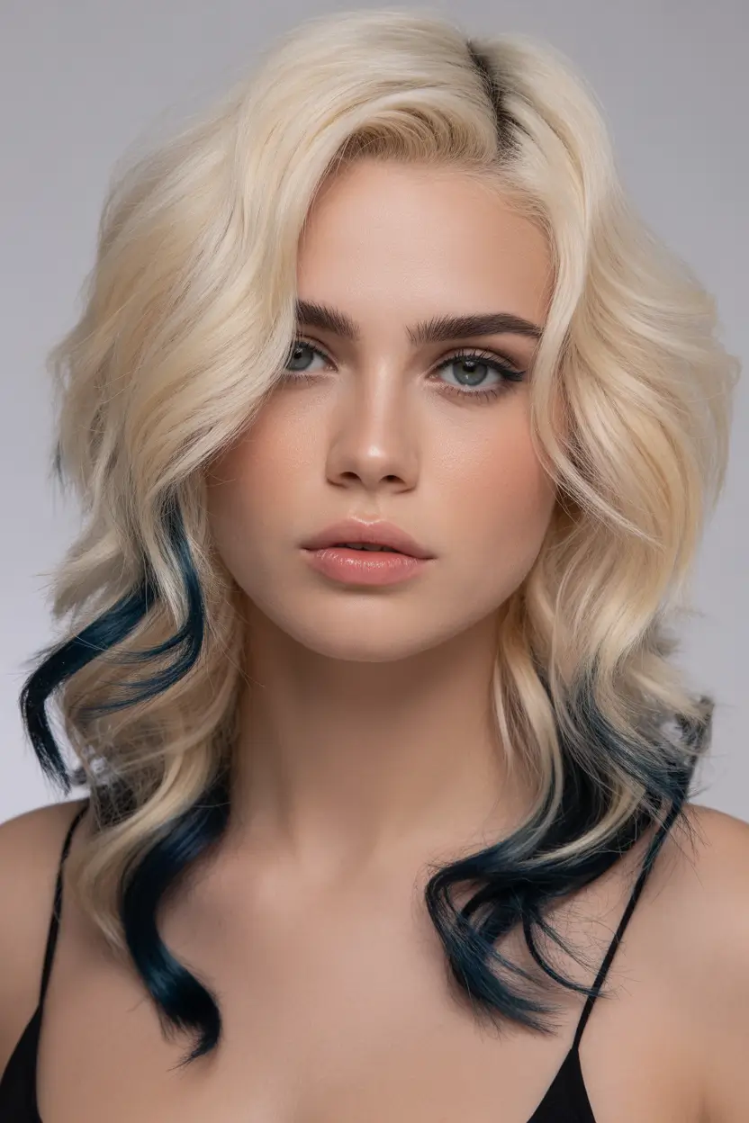 spring blonde hair color Classic Blonde Waves with Deep Accent Dimension