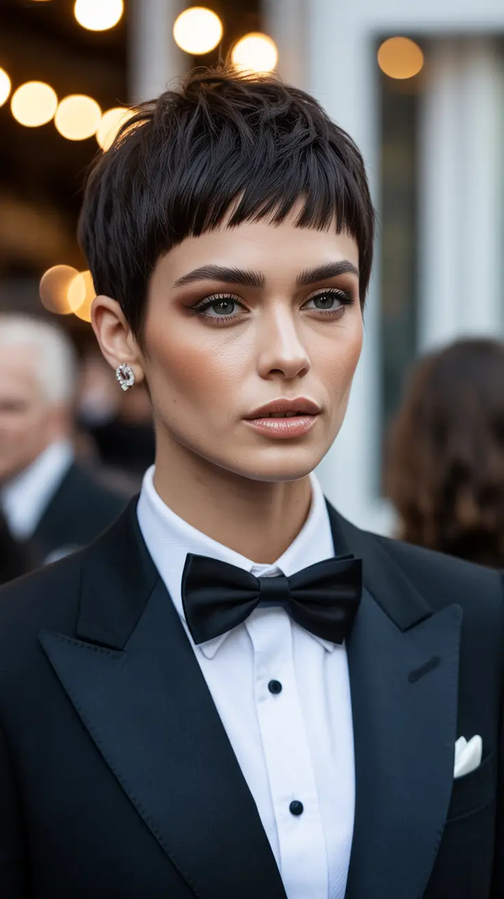 spring haircuts 2026 Ultra-Clean Cropped Pixie With Tailored Finish