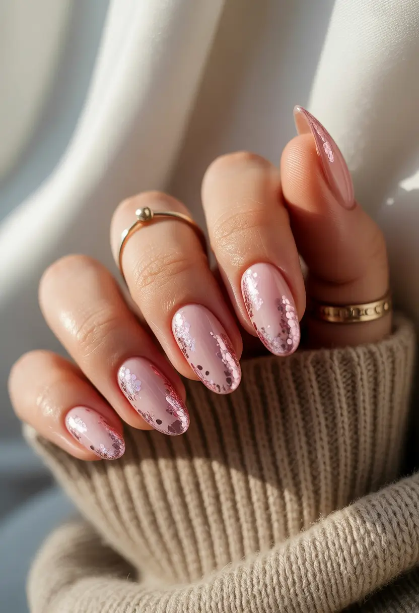 spring nail art Soft Pink Shimmer for Effortless Everyday Glow