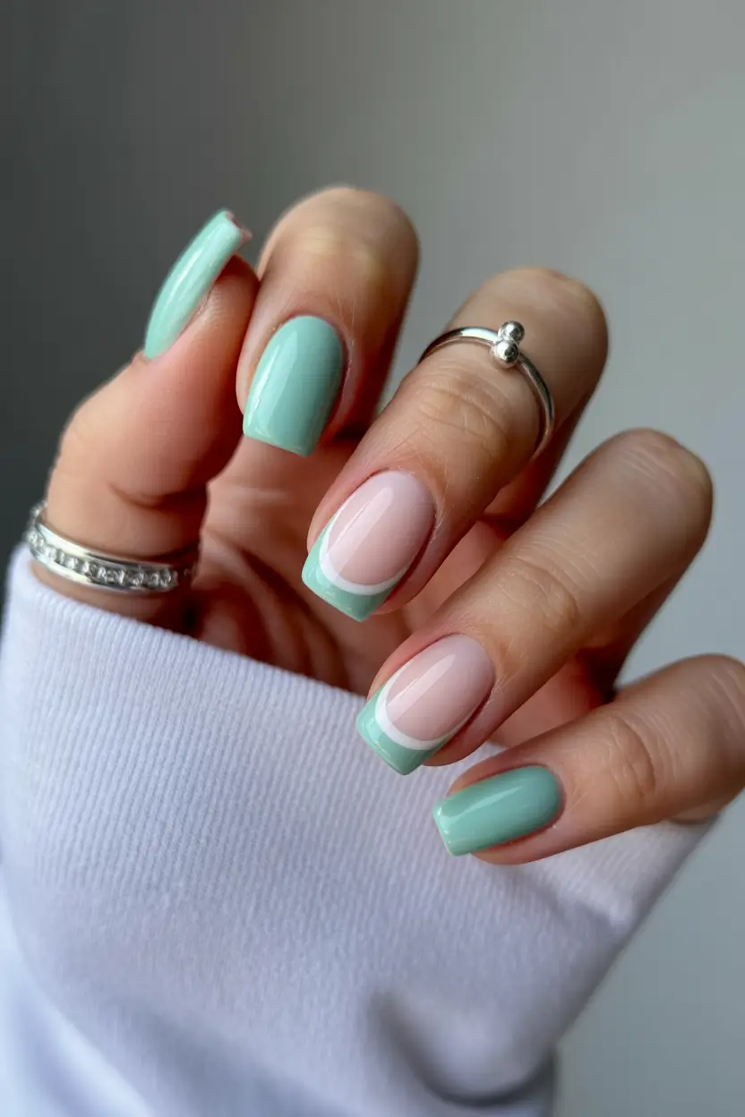spring nail art Fresh Pastel French Reinvented