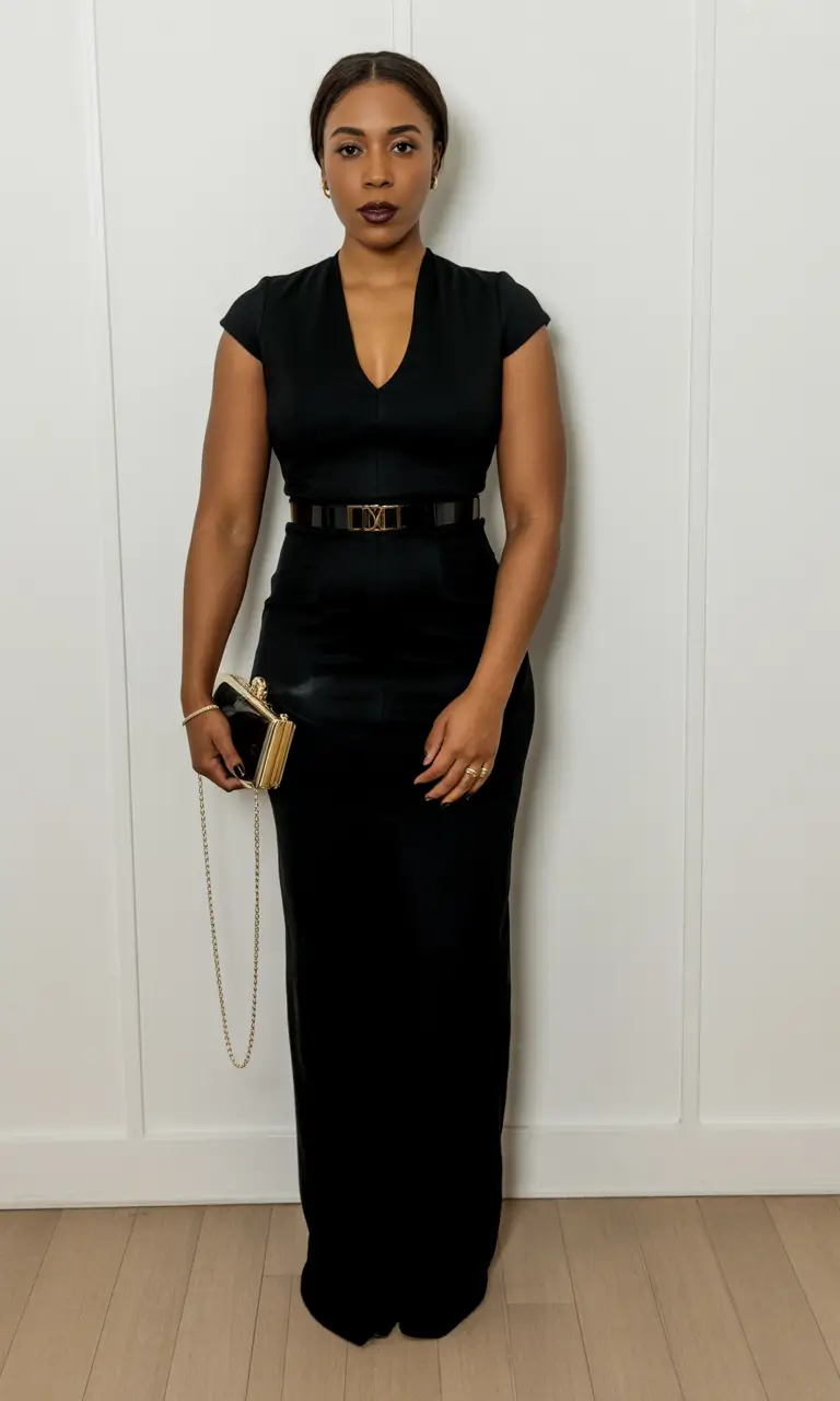 spring outfits black women Sleek Black Evening Simplicity