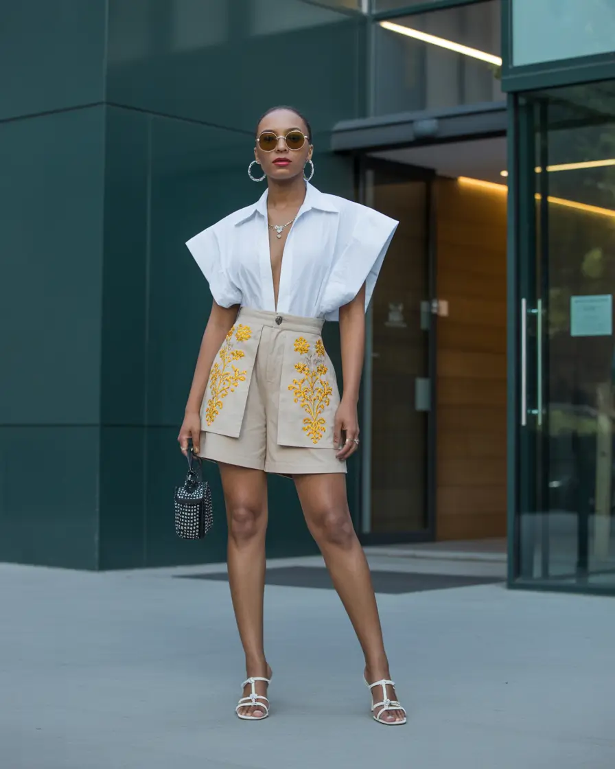 spring wedding guest outfit The City-Chic Shorts Set That Actually Works for a Spring Wedding