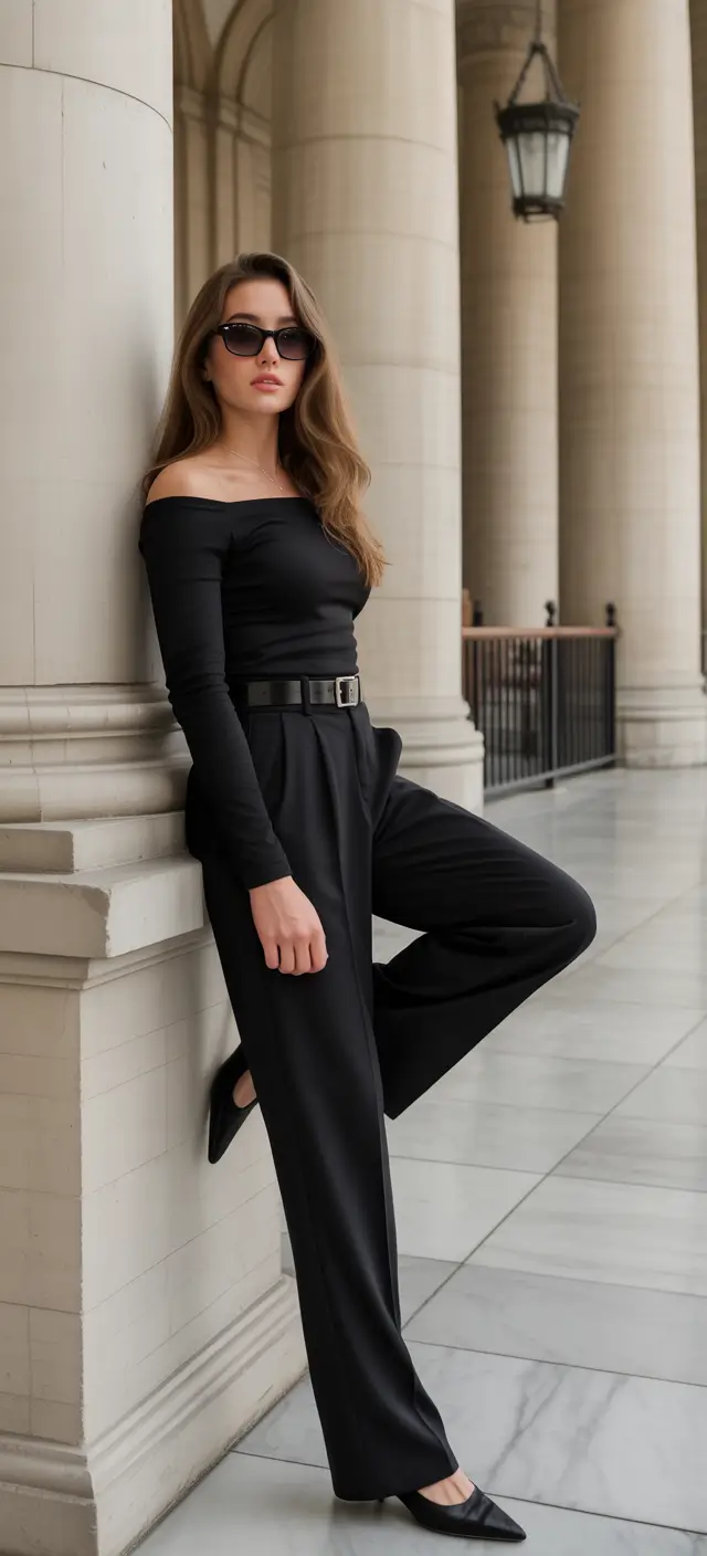spring work outfits Minimal Black for Effortless Office Chic