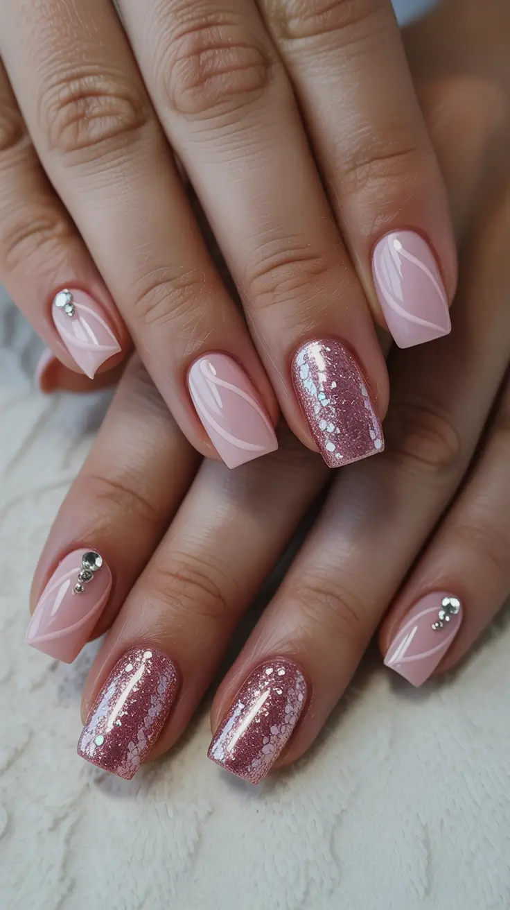spring nails acrylic Blush Square Short Nails for Everyday Spring Romance