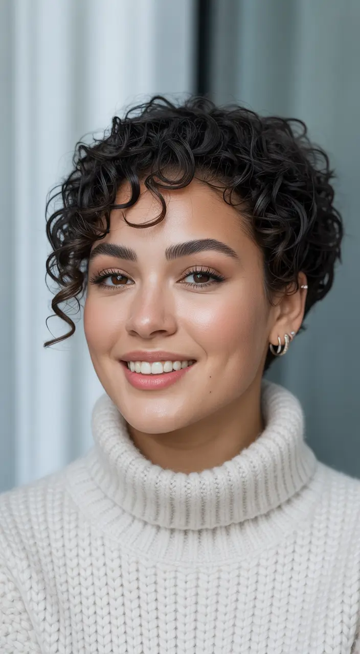 spring hairstyles Soft Curly Pixie Celebrating Natural Texture