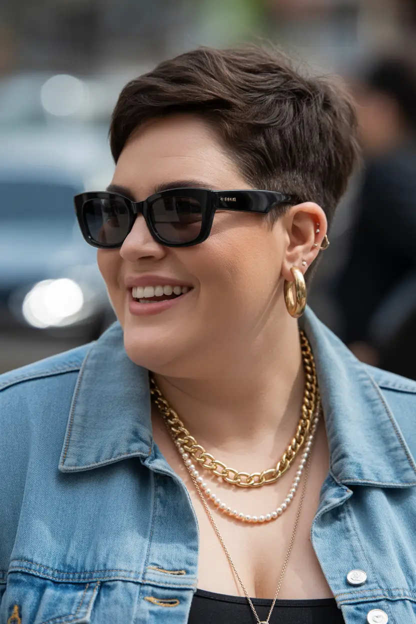 Spring Haircuts for Plus Size Women Chic Tapered Short Cut With Effortless Confidence